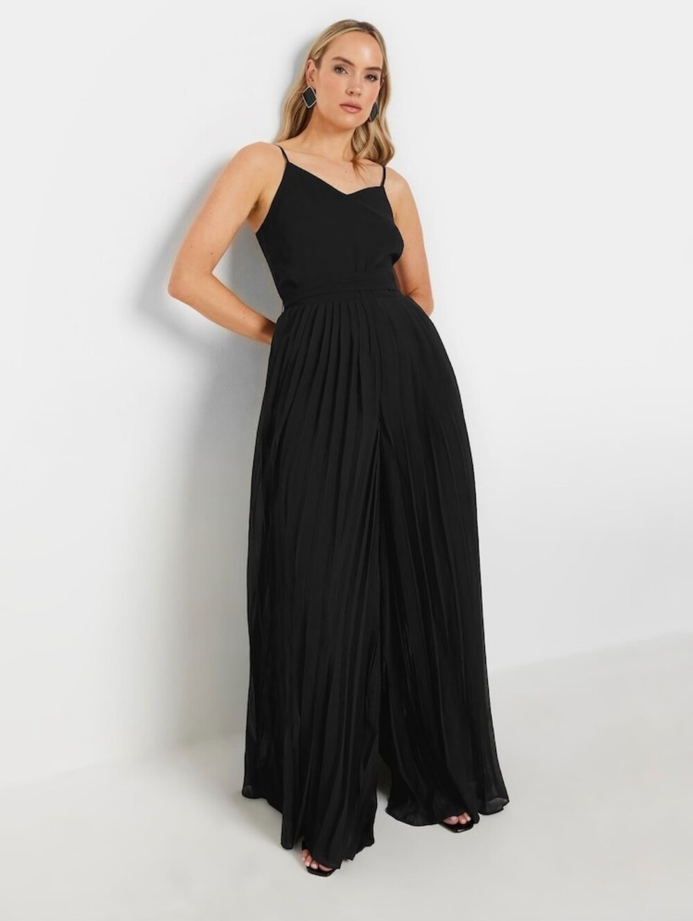 Bayond Words Black Pleated Jumpsuit